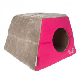 Rogz Igloo Podz Легло за котки във формата на иглу в розов цвят и размер 41x41x30 см